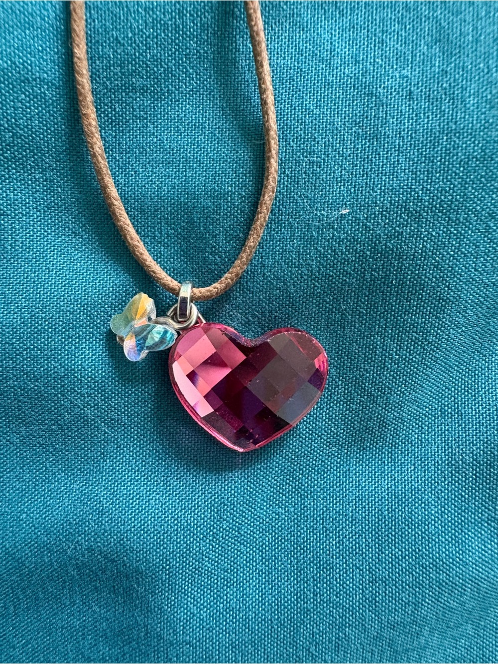 Swarovski Crystal Pink Heart Necklace